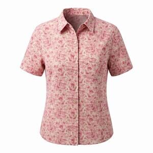 Vintage 2001 Basic Editions Kmart Floral Blouse Womens 1X Pink Cottagecore